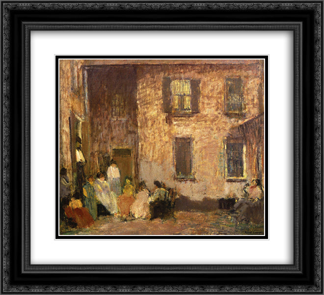 Hour of Dusk 22x20 Black Ornate Wood Framed Art Print Poster with Double Matting by Spencer, Robert