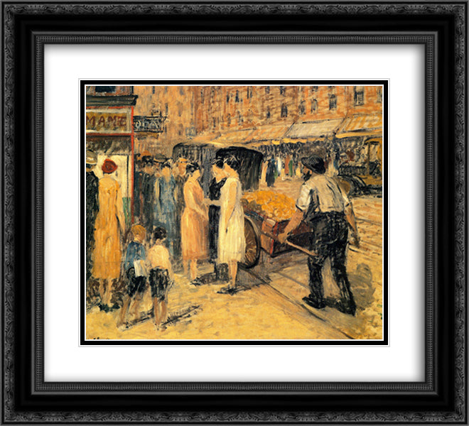 Lower East Side 22x20 Black Ornate Wood Framed Art Print Poster with Double Matting by Spencer, Robert