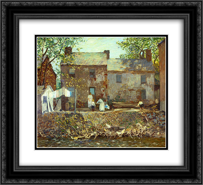Summertime 22x20 Black Ornate Wood Framed Art Print Poster with Double Matting by Spencer, Robert