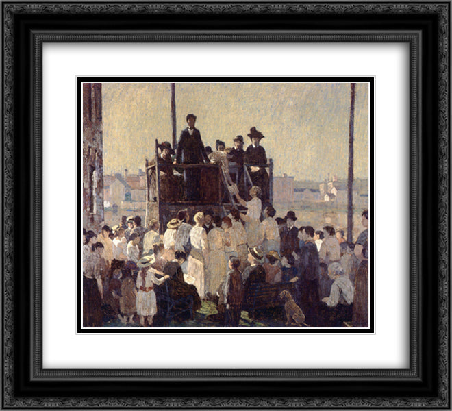 The Evangelist 22x20 Black Ornate Wood Framed Art Print Poster with Double Matting by Spencer, Robert