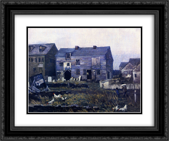 The Marble Shop 24x20 Black Ornate Wood Framed Art Print Poster with Double Matting by Spencer, Robert