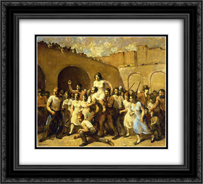 The Seed of Revolution 22x20 Black Ornate Wood Framed Art Print Poster with Double Matting by Spencer, Robert