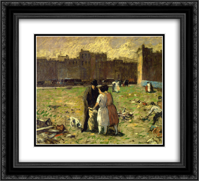 Vacant Lot 22x20 Black Ornate Wood Framed Art Print Poster with Double Matting by Spencer, Robert