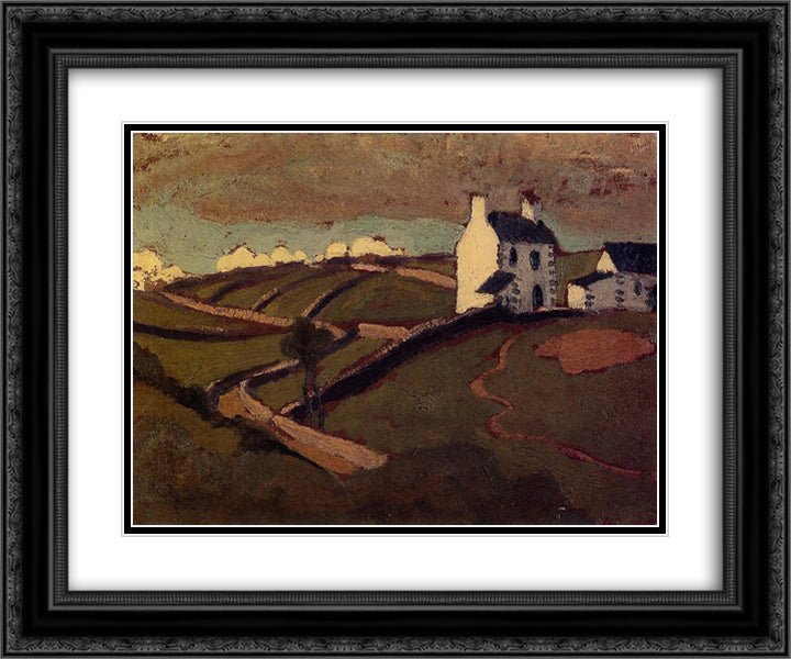 White House at Audierne 24x20 Black Ornate Wood Framed Art Print Poster with Double Matting by Fresnaye, Roger