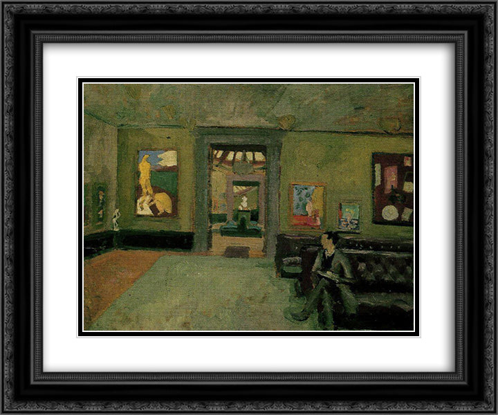 A Room (in the Second Post-Impressionist) 24x20 Black Ornate Wood Framed Art Print Poster with Double Matting by Fry, Roger
