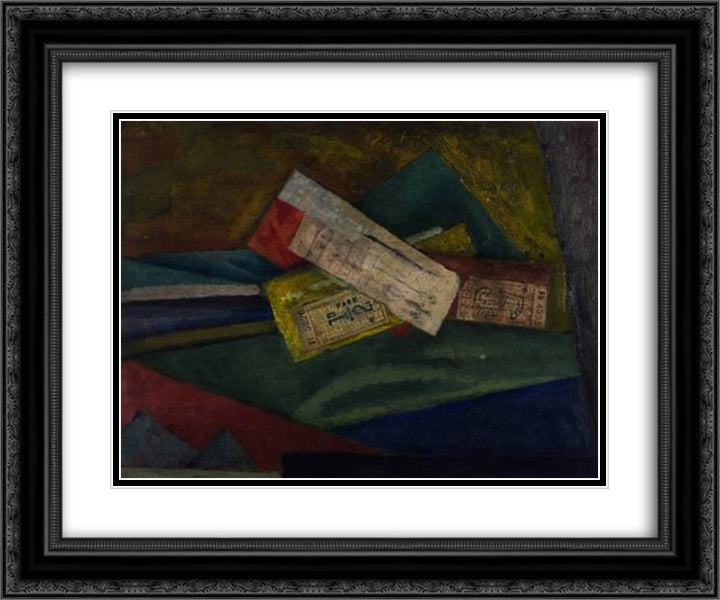 Essay in Abstract Design 24x20 Black Ornate Wood Framed Art Print Poster with Double Matting by Fry, Roger