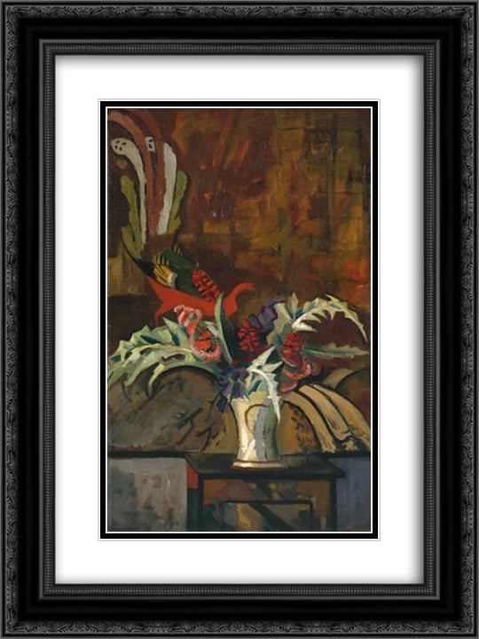 Flowers 18x24 Black Ornate Wood Framed Art Print Poster with Double Matting by Fry, Roger