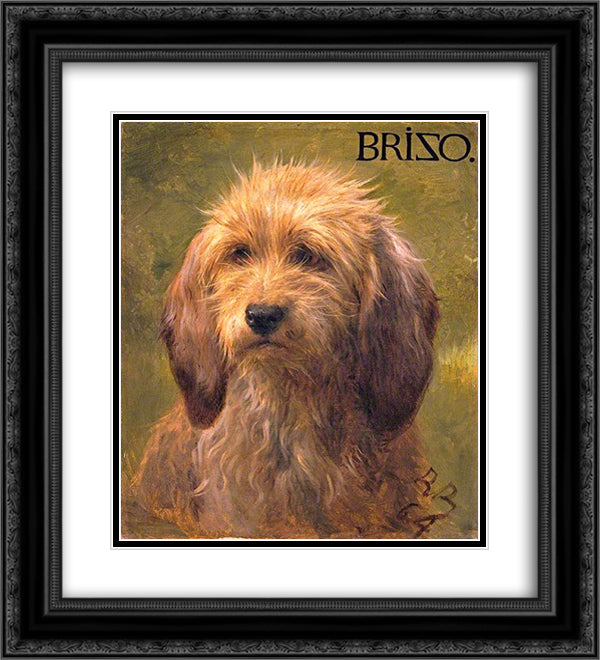 Brizo, a Shepherd's Dog 20x22 Black Ornate Wood Framed Art Print Poster with Double Matting by Bonheur, Rosa