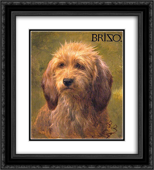 Brizo, a Shepherd's Dog 20x22 Black Ornate Wood Framed Art Print Poster with Double Matting by Bonheur, Rosa