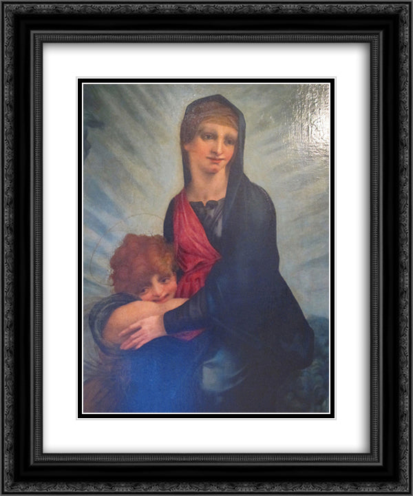 delete 20x24 Black Ornate Wood Framed Art Print Poster with Double Matting by Fiorentino, Rosso
