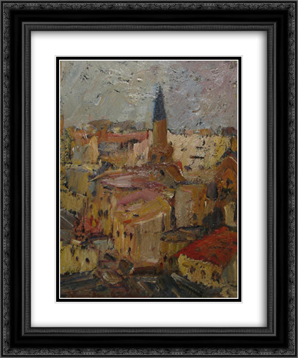 Balchik Mosque 20x24 Black Ornate Wood Framed Art Print Poster with Double Matting by Schweitzer Cumpana, Rudolf