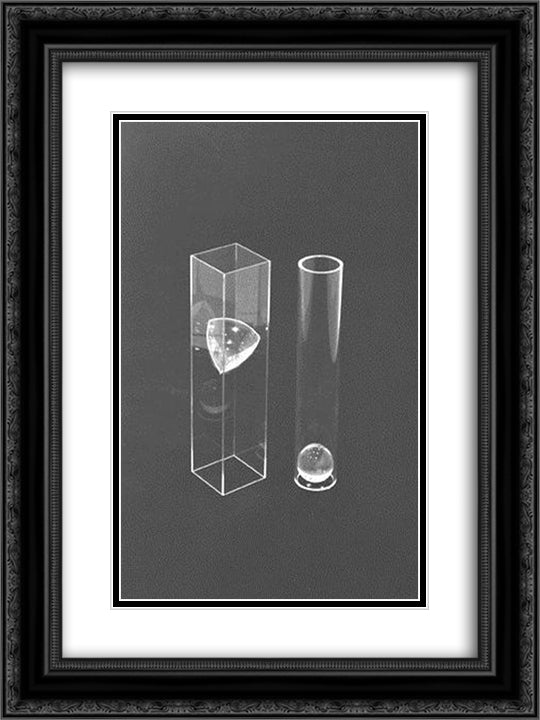 Tangents 18x24 Black Ornate Wood Framed Art Print Poster with Double Matting by Vollmer, Ruth
