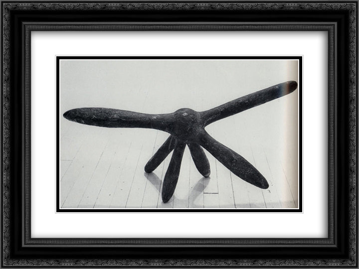 Walking Ball 24x18 Black Ornate Wood Framed Art Print Poster with Double Matting by Vollmer, Ruth