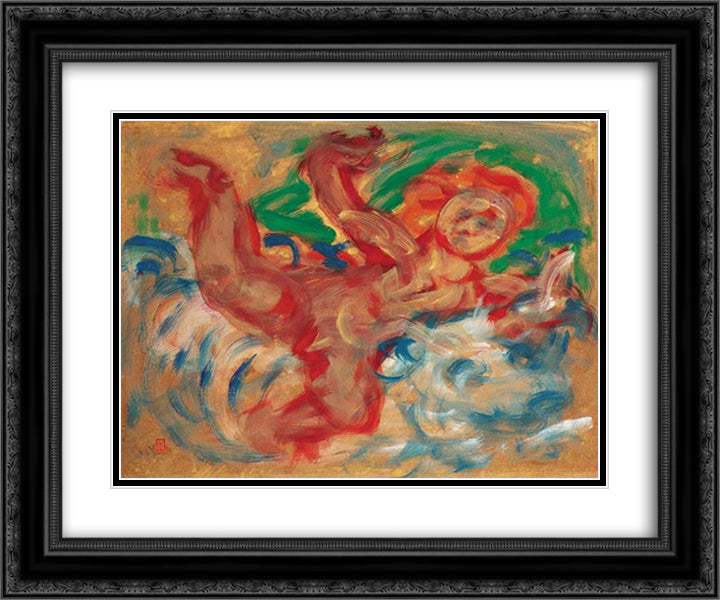 Rape of Europa 24x20 Black Ornate Wood Framed Art Print Poster with Double Matting by Umehara, Ryuzaburo