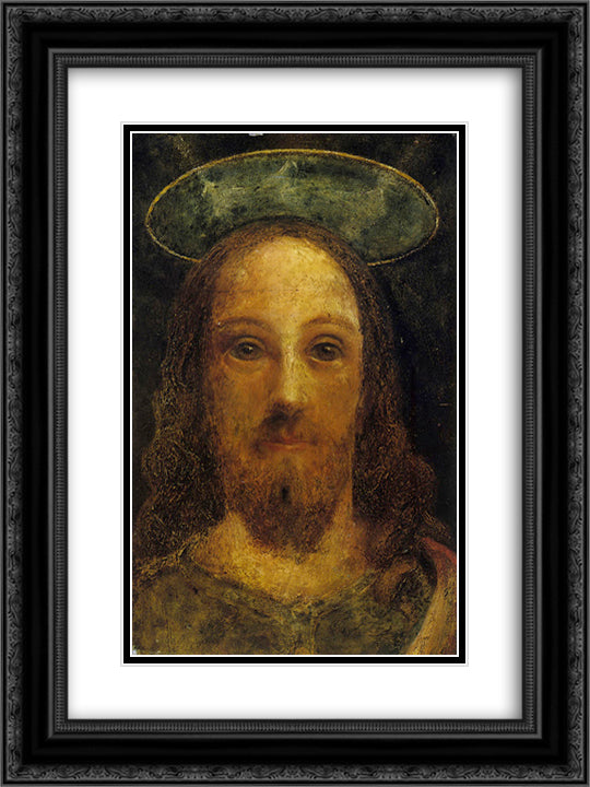 The Artist as Christ 18x24 Black Ornate Wood Framed Art Print Poster with Double Matting by Palmer, Samuel