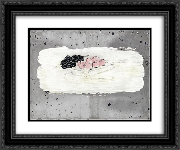 Still Life 24x20 Black Ornate Wood Framed Art Print Poster with Double Matting by Sanyu