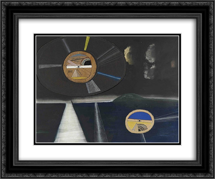 View of Florida 24x20 Black Ornate Wood Framed Art Print Poster with Double Matting by Steinberg, Saul