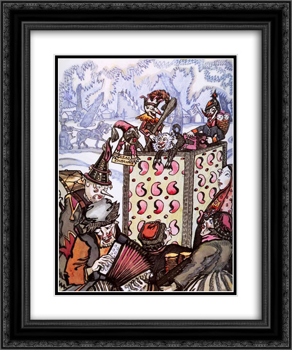Pancake Parsley 20x24 Black Ornate Wood Framed Art Print Poster with Double Matting by Sudeikin, Serge