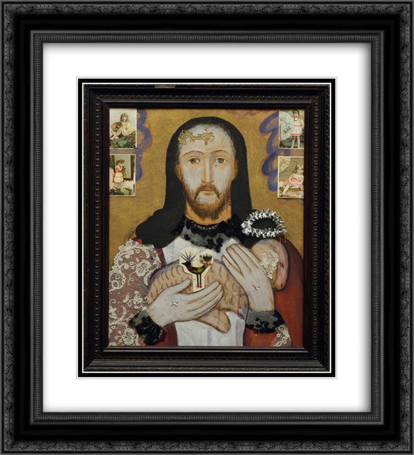 Easter 20x22 Black Ornate Wood Framed Art Print Poster with Double Matting by Parajanov, Sergei