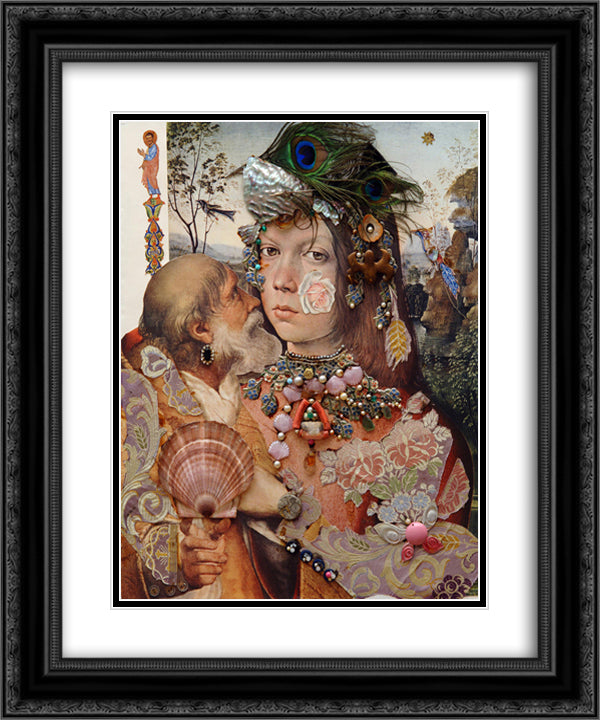 Repentance.Variation on themes by Pinturicchio and Raphael.(dedicated to Vasily Katanyan) 20x24 Black Ornate Wood Framed Art Print Poster with Double Matting by Parajanov, Sergei