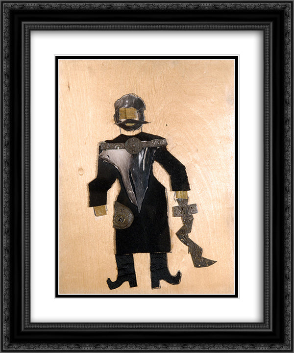 The sketch to the movie Colour of Pomegranate. Hunter 20x24 Black Ornate Wood Framed Art Print Poster with Double Matting by Parajanov, Sergei