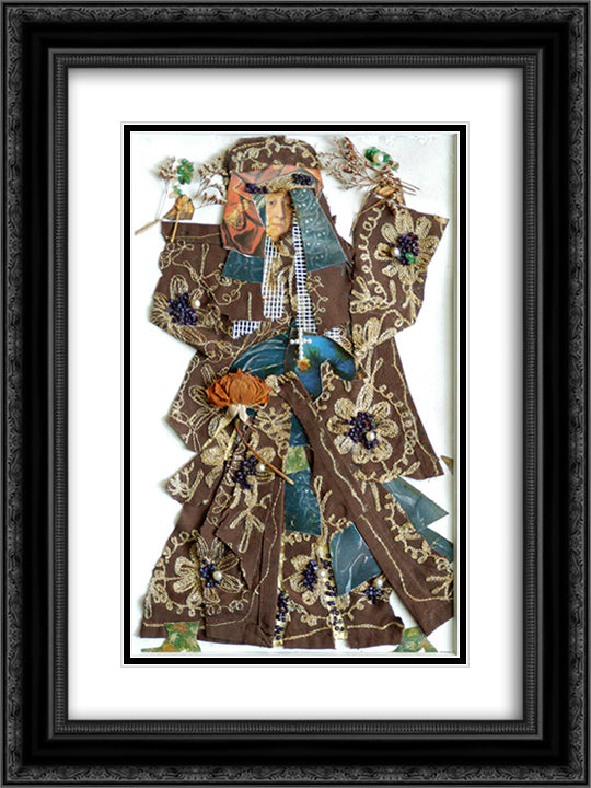 The sketch to the movie Demon. Wet nurse 18x24 Black Ornate Wood Framed Art Print Poster with Double Matting by Parajanov, Sergei