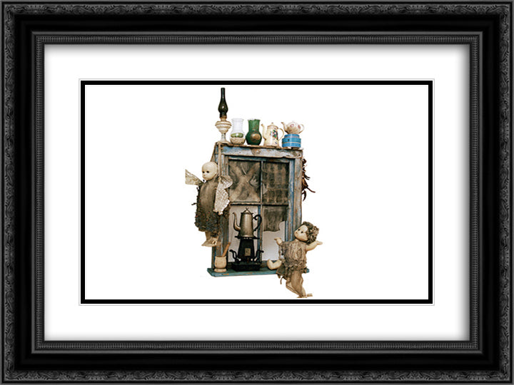 War echo 24x18 Black Ornate Wood Framed Art Print Poster with Double Matting by Parajanov, Sergei