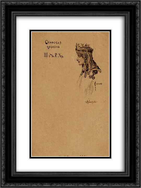 Age Scythian tsarevna.III th century BC 18x24 Black Ornate Wood Framed Art Print Poster with Double Matting by Solomko, Sergey