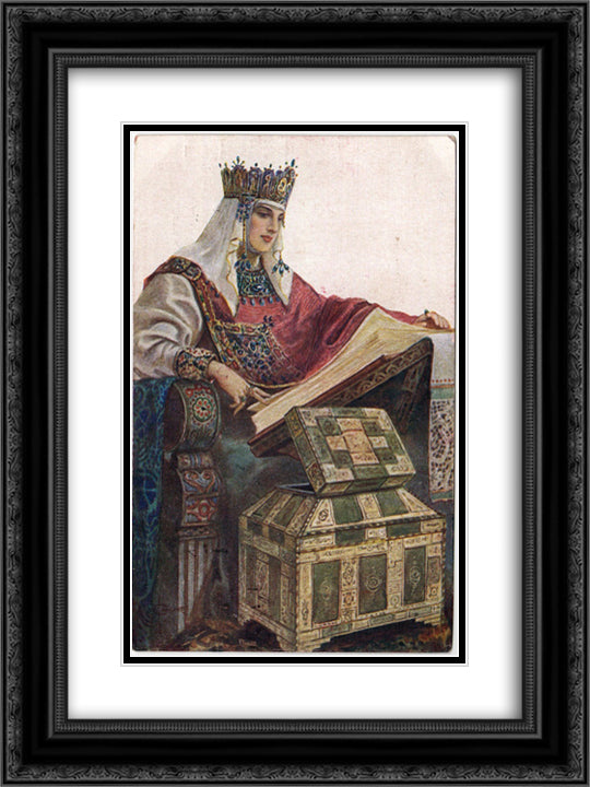 Apraxia Korolevichna 18x24 Black Ornate Wood Framed Art Print Poster with Double Matting by Solomko, Sergey