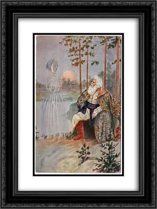 Memory 18x24 Black Ornate Wood Framed Art Print Poster with Double Matting by Solomko, Sergey