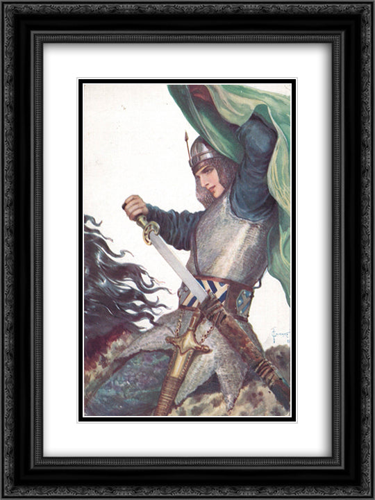 Nastassja Korolevichna 18x24 Black Ornate Wood Framed Art Print Poster with Double Matting by Solomko, Sergey