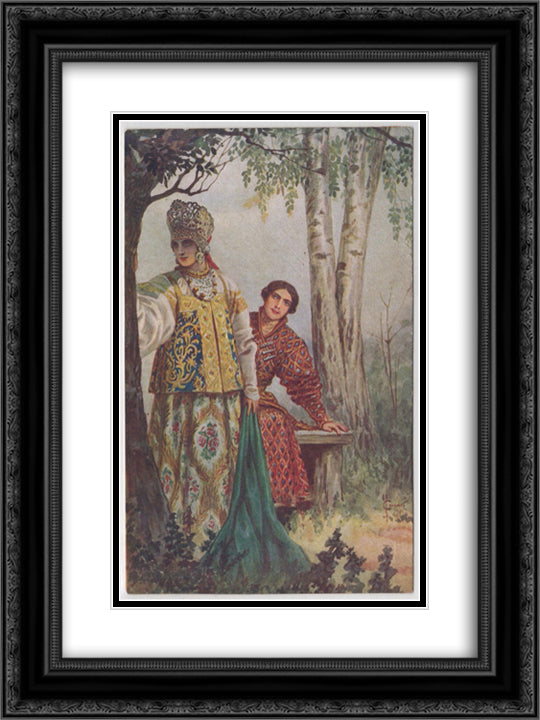 Tough response 18x24 Black Ornate Wood Framed Art Print Poster with Double Matting by Solomko, Sergey
