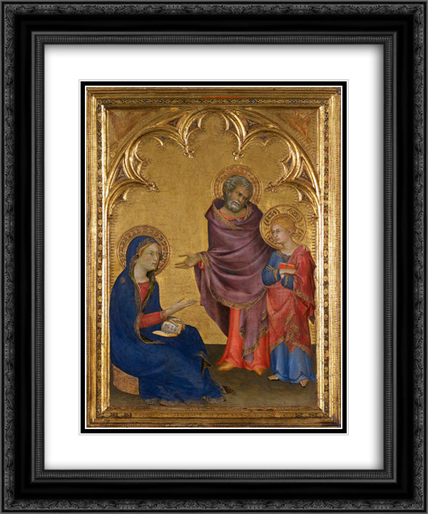 Christ Discovered in the Temple 20x24 Black Ornate Wood Framed Art Print Poster with Double Matting by Martini, Simone