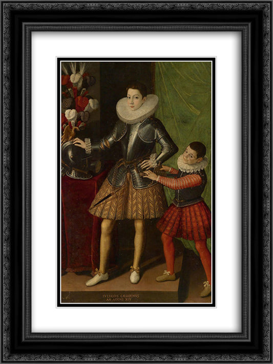 Portrait of Giuliano II Cesarini aged 14 18x24 Black Ornate Wood Framed Art Print Poster with Double Matting by Anguissola, Sofonisba