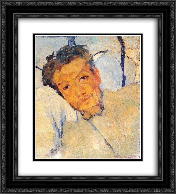 Stratis Doukas 20x22 Black Ornate Wood Framed Art Print Poster with Double Matting by Papaloukas, Spyros