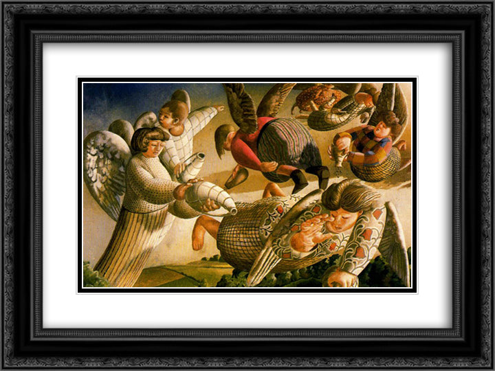 Angels of the Apocalypse 24x18 Black Ornate Wood Framed Art Print Poster with Double Matting by Spencer, Stanley