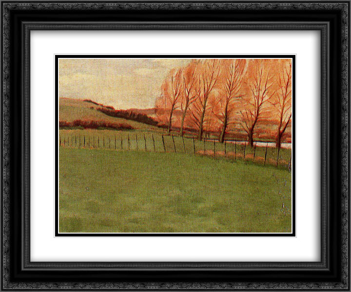 Cockmarsh 24x20 Black Ornate Wood Framed Art Print Poster with Double Matting by Spencer, Stanley