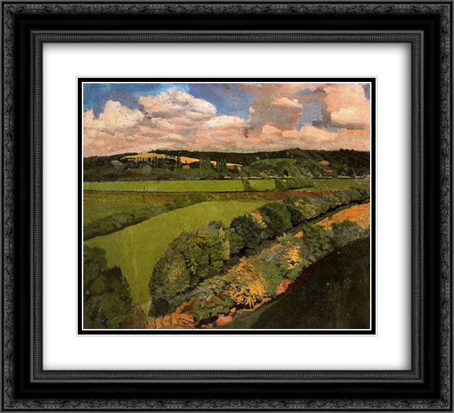 Cookham 22x20 Black Ornate Wood Framed Art Print Poster with Double Matting by Spencer, Stanley