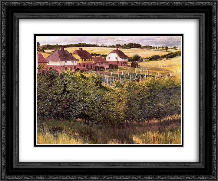 Cookham Rise 24x20 Black Ornate Wood Framed Art Print Poster with Double Matting by Spencer, Stanley