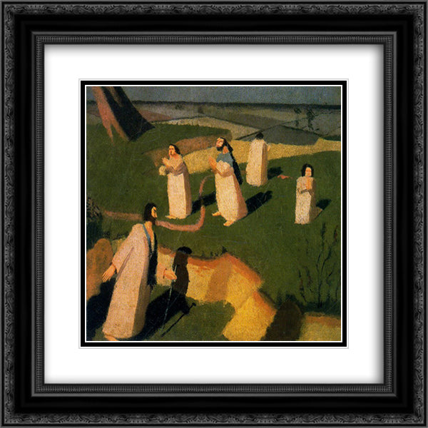 John Donne Arriving In Heaven 20x20 Black Ornate Wood Framed Art Print Poster with Double Matting by Spencer, Stanley