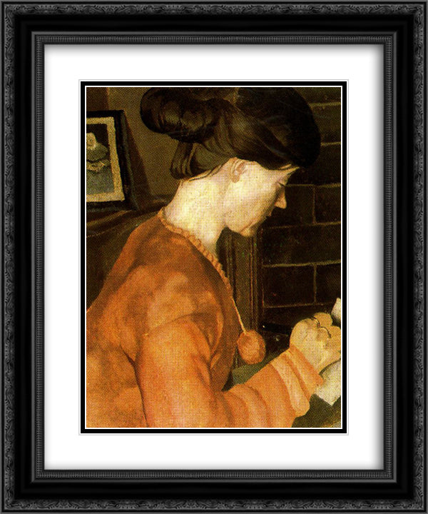 Mrs. C.P. Grant 20x24 Black Ornate Wood Framed Art Print Poster with Double Matting by Spencer, Stanley