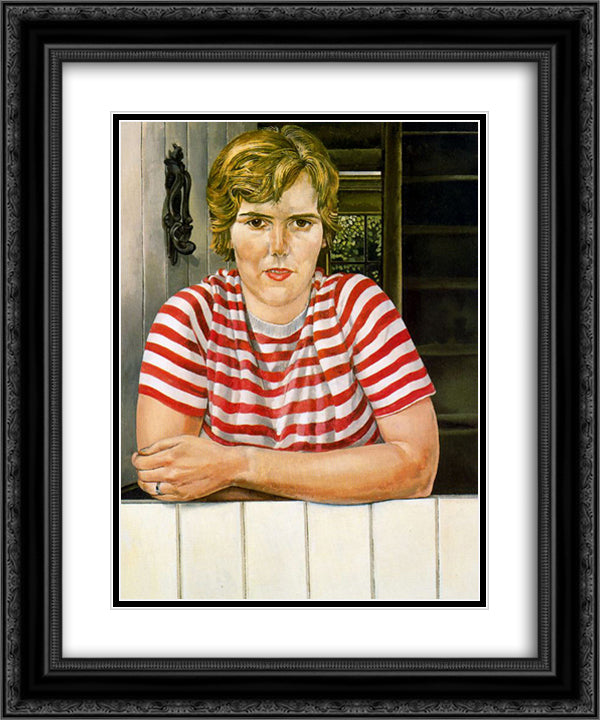 Mrs Linda Few Brown 20x24 Black Ornate Wood Framed Art Print Poster with Double Matting by Spencer, Stanley