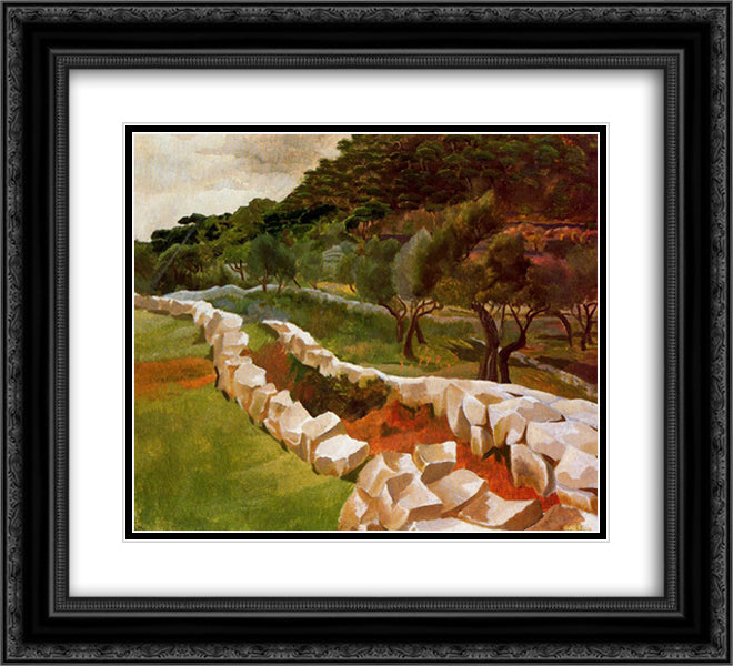 Ragusa (Dubrovnik) 22x20 Black Ornate Wood Framed Art Print Poster with Double Matting by Spencer, Stanley