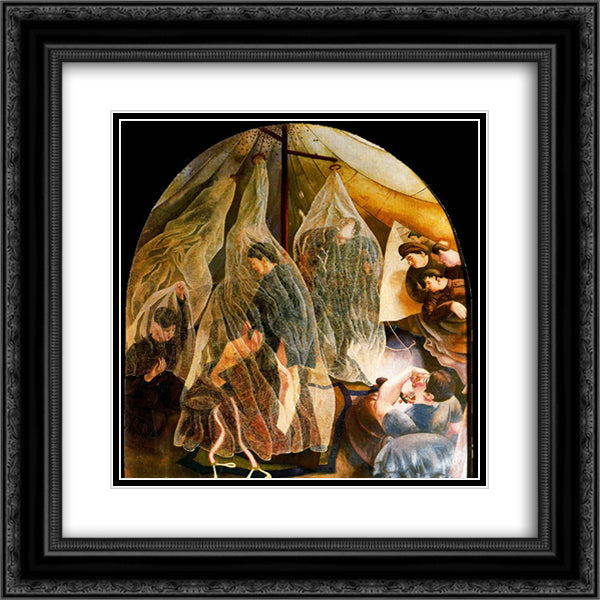 Reveille 20x20 Black Ornate Wood Framed Art Print Poster with Double Matting by Spencer, Stanley