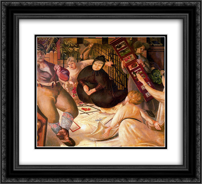 Sarah Tubb and the Heavenly Visitors 22x20 Black Ornate Wood Framed Art Print Poster with Double Matting by Spencer, Stanley
