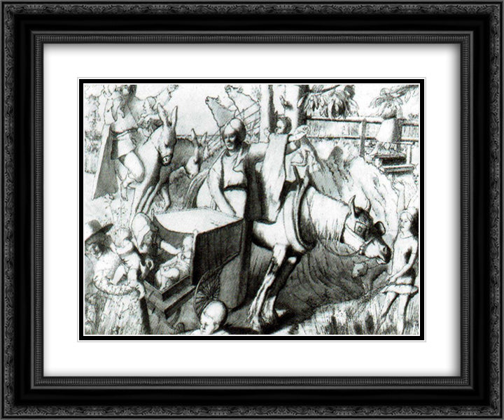 The last day 24x20 Black Ornate Wood Framed Art Print Poster with Double Matting by Spencer, Stanley