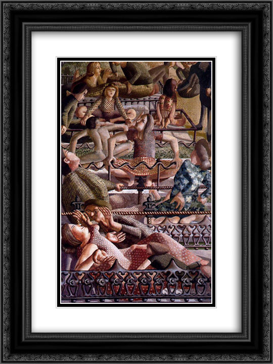 The Resurrection - Reunion 18x24 Black Ornate Wood Framed Art Print Poster with Double Matting by Spencer, Stanley