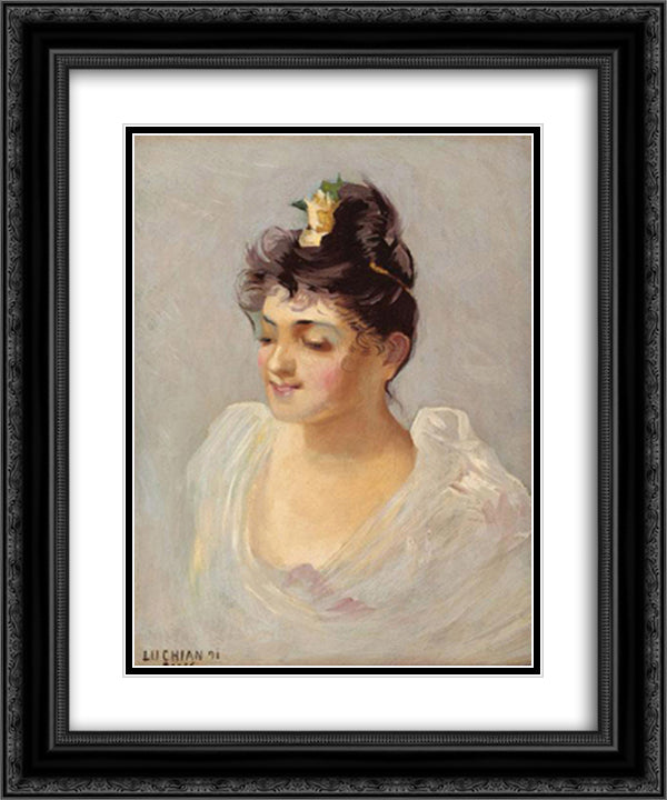 First Ball 20x24 Black Ornate Wood Framed Art Print Poster with Double Matting by Luchian, Stefan