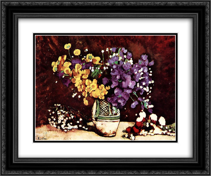 Immortelles 24x20 Black Ornate Wood Framed Art Print Poster with Double Matting by Luchian, Stefan