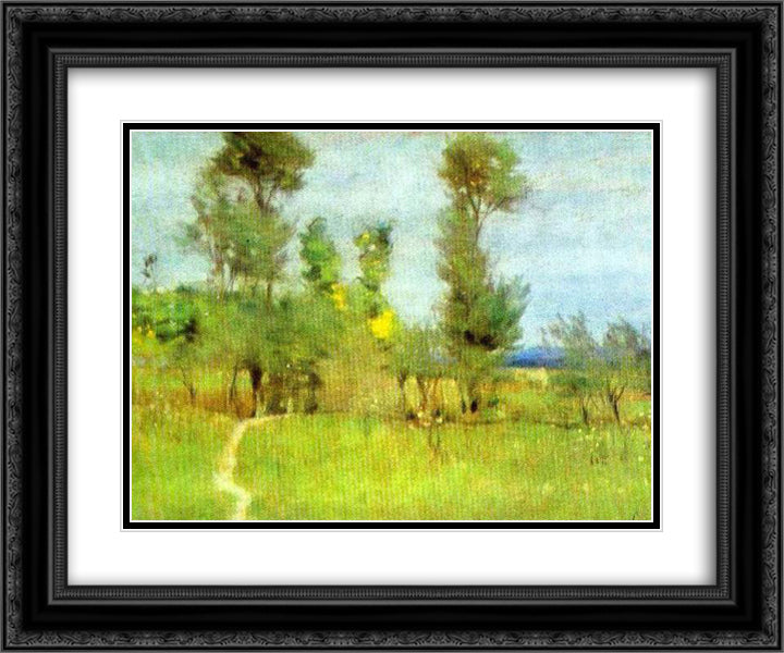 Path Towards the Cemetery 24x20 Black Ornate Wood Framed Art Print Poster with Double Matting by Luchian, Stefan